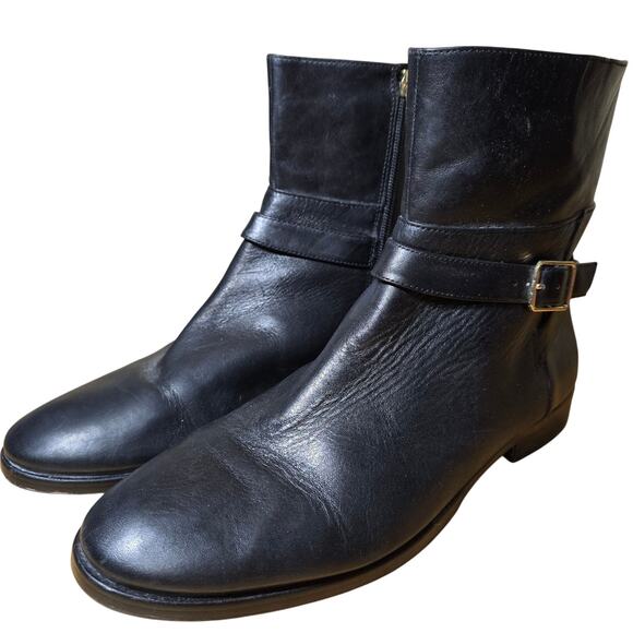 Ann Taylor - Woman's Size 11 Black Selene Leather Bootie Shoes Org. $198.00 - Picture 2 of 8